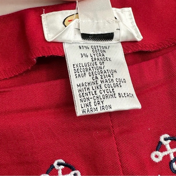 Talbots stretch| size 14 red anchor pants - Picture 3 of 3